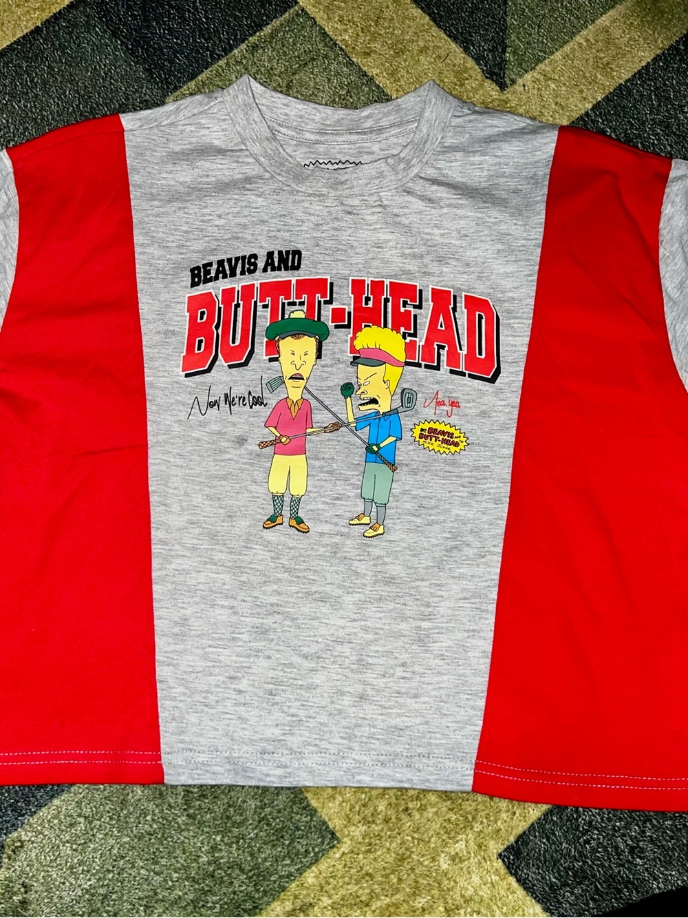 Beavis And Butt-Head T-Shirt Size M/L Gray Red